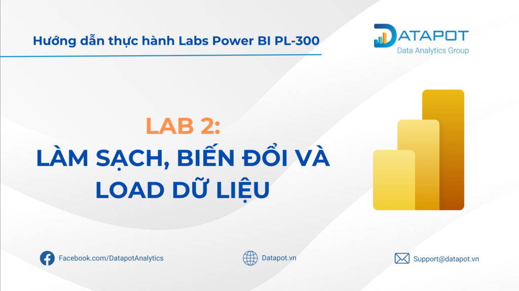 Lab 2: Load Transformed Data in Power BI Desktop (Làm sạch và chuyển đổi dữ liệu trong Power BI Desktop) 